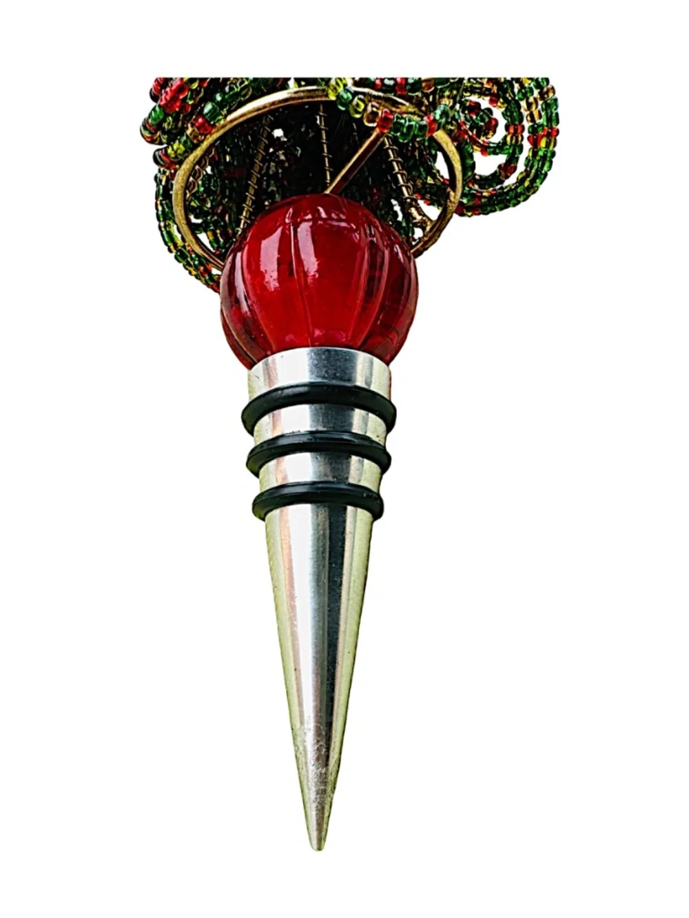PIER 1 IMPORTS Wine Bottle Stopper 7” Christmas Tree